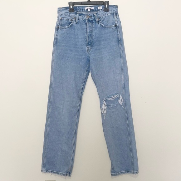 Re/Done Originals 90s High Rise Loose Jeans in Light Worn 7 Size 26 Revolve - Picture 4 of 12
